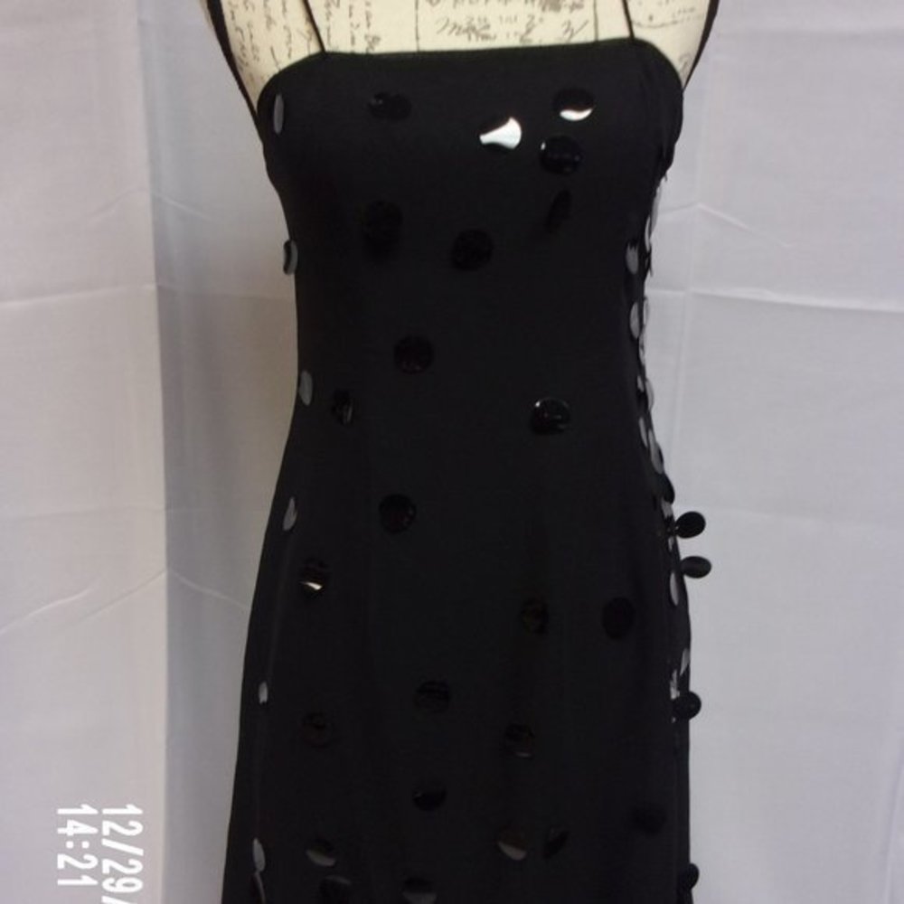 Black Junior Dress by Flip, Embellished with inserts. Size 9/10 Jr NWOT